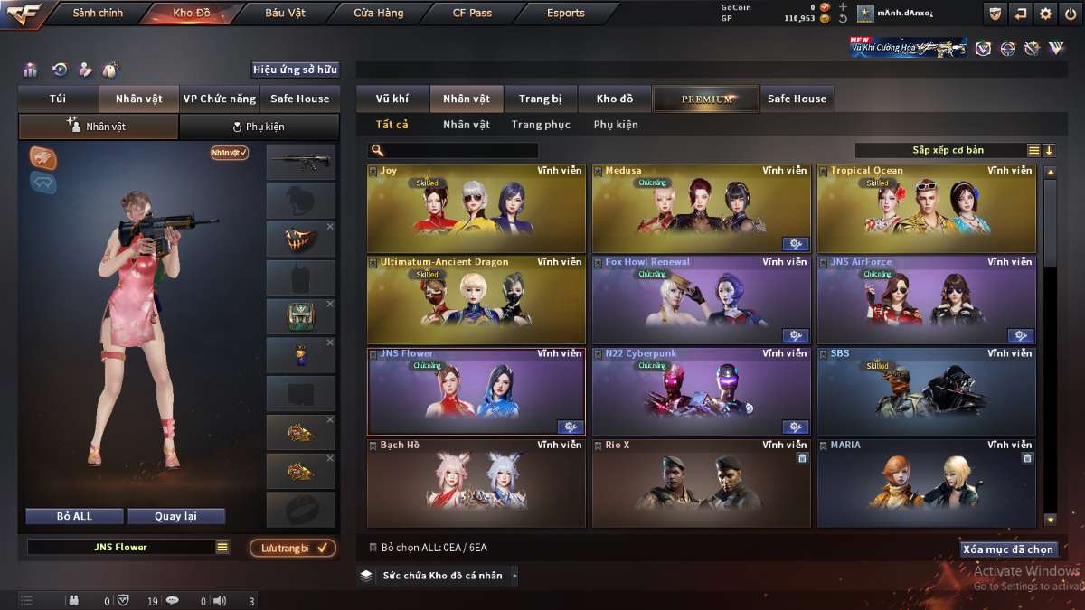shop acc cf uy tin gia re